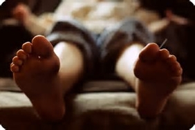 Image of a patient lying on a treatment table 
